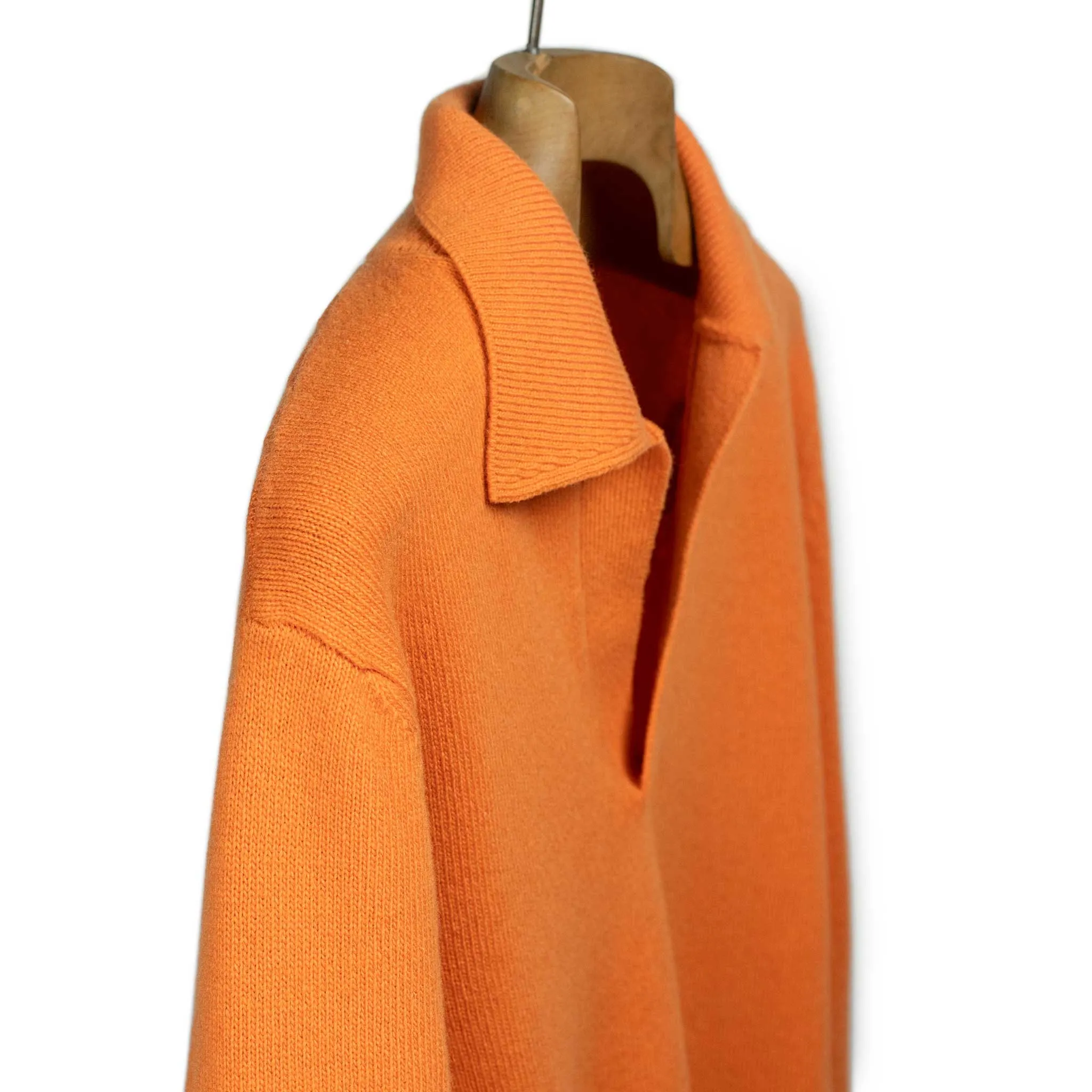 Aagro skipper polo in orange wool