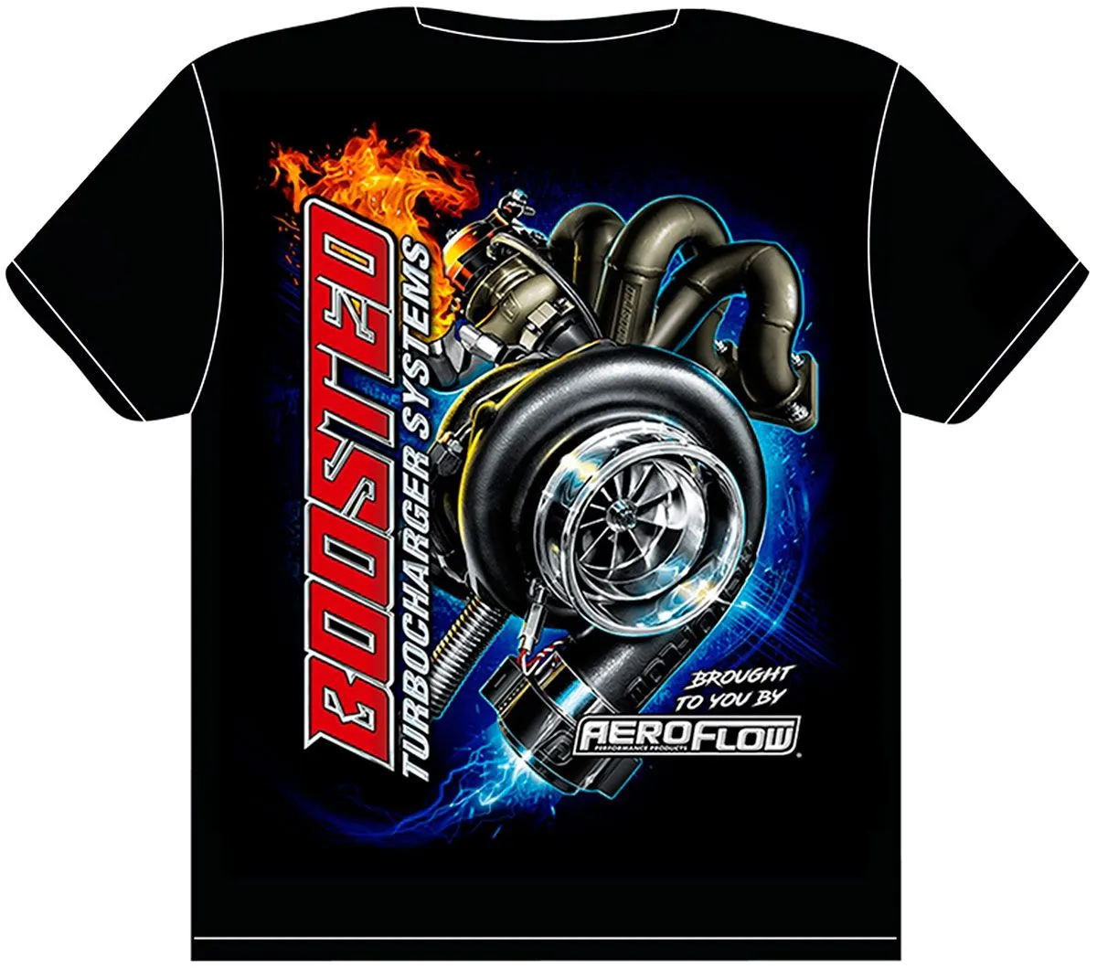 Aeroflow Boosted Black Large T-Shirt AFBOOSTED-L