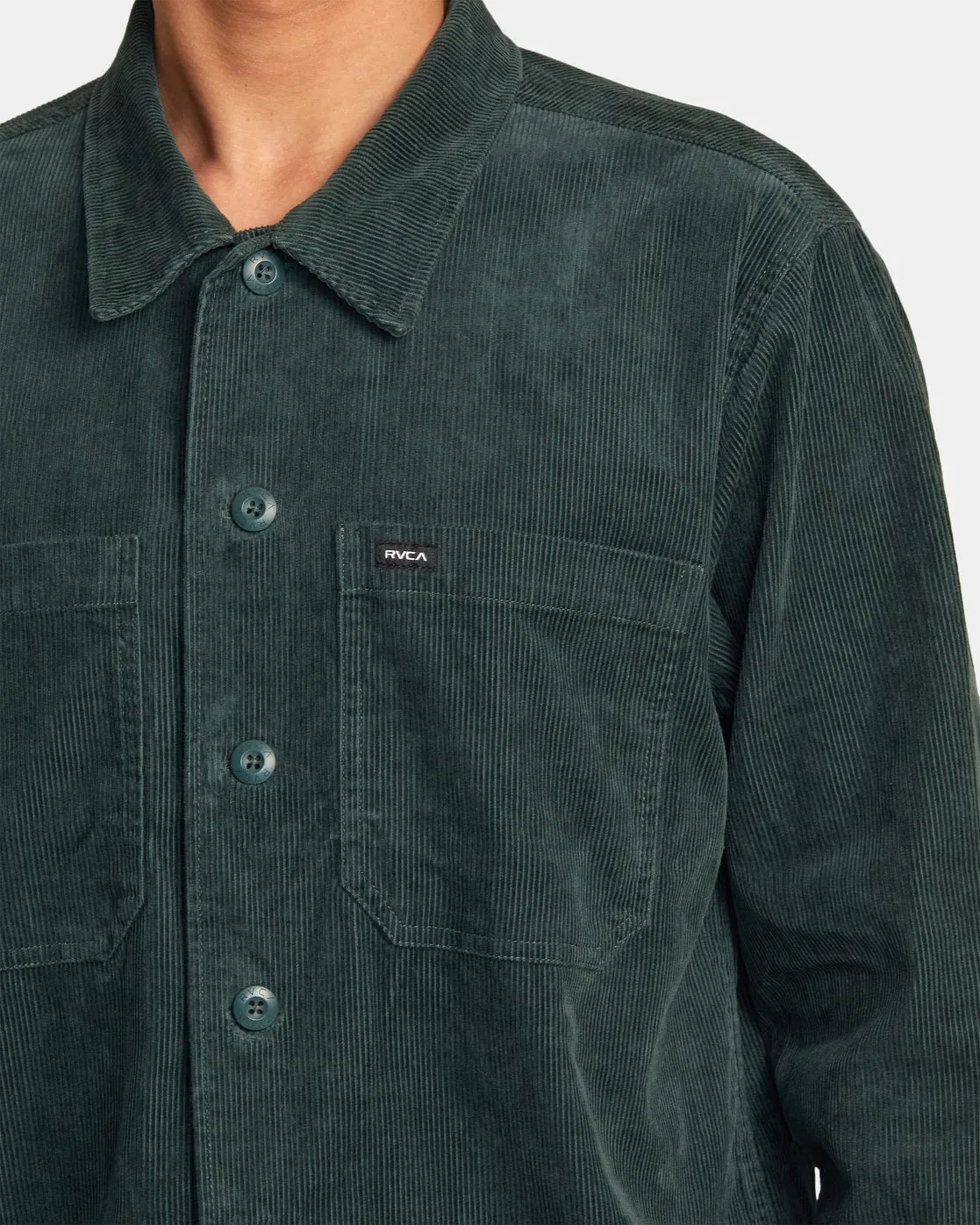 Americana Corduroy Overshirt - Hunter Green