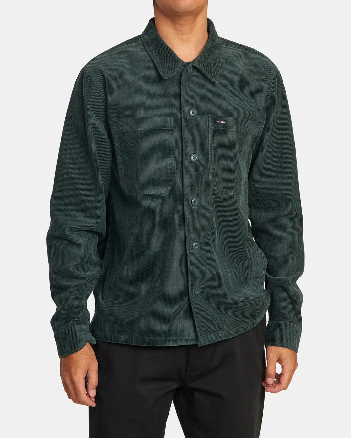 Americana Corduroy Overshirt - Hunter Green