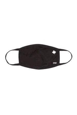 BLACK MAPLE LEAF - ADULT FACE MASK