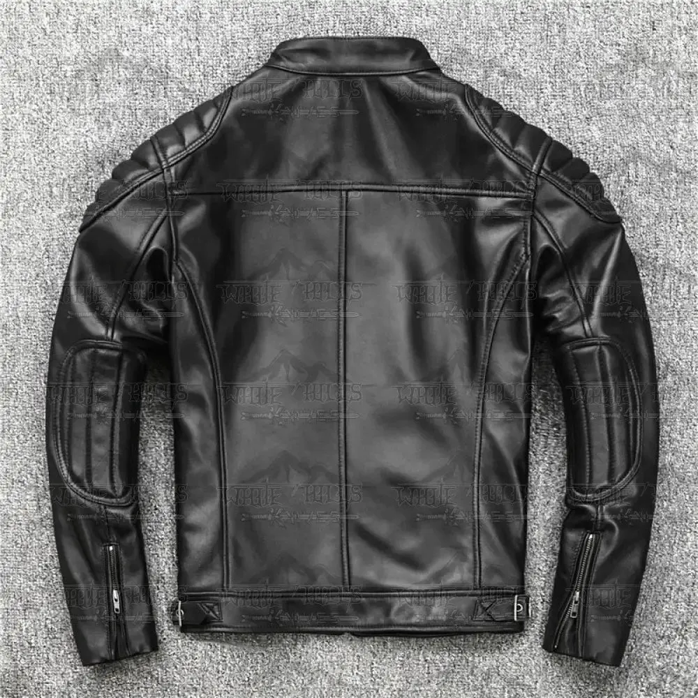 Bouncer Real Sheepskin Leather Biker Jacket