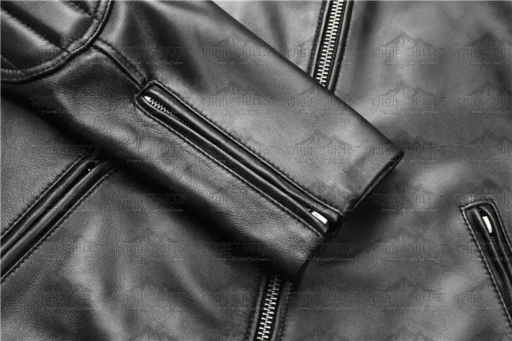 Bouncer Real Sheepskin Leather Biker Jacket