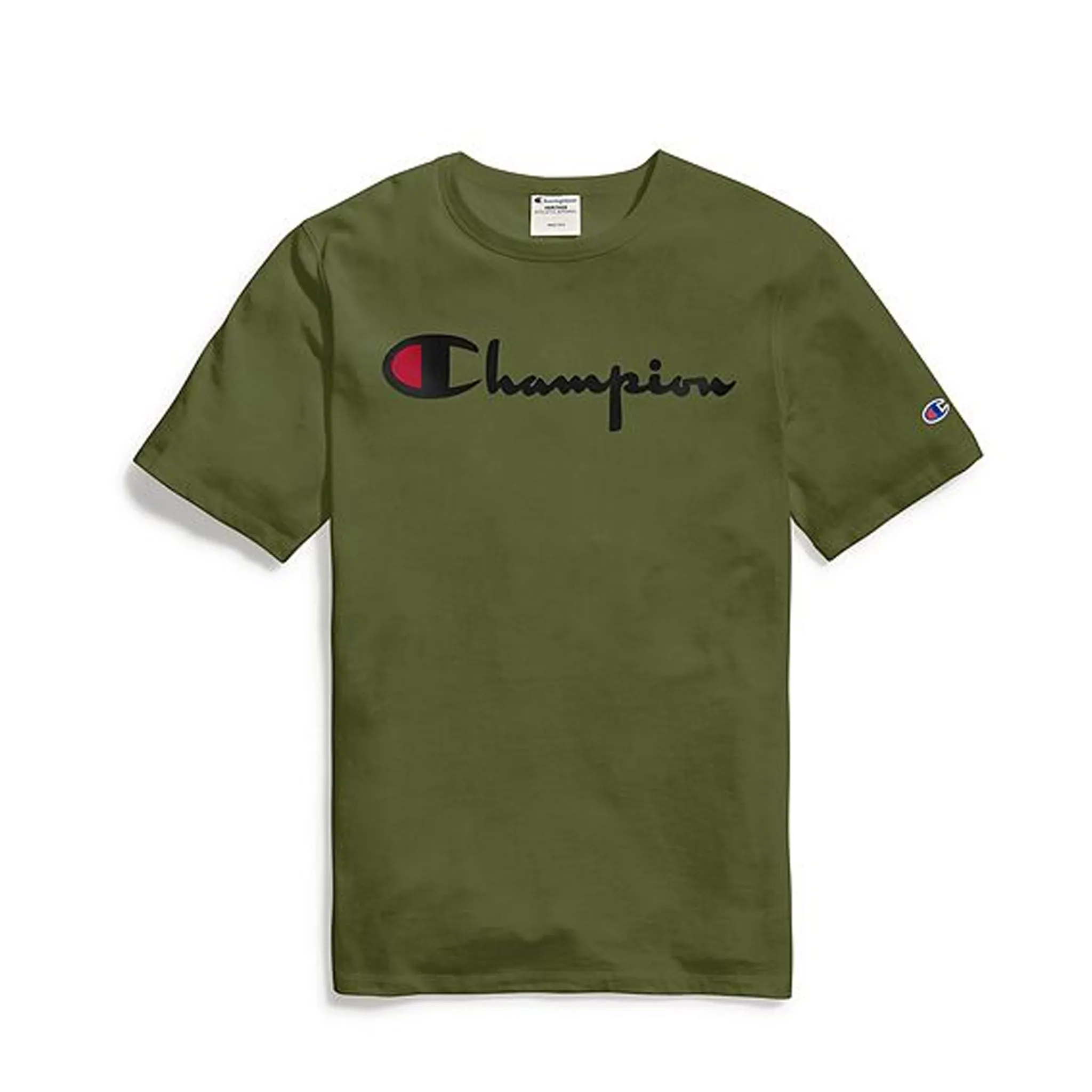 Champion Life Men's Heritage Tee, Flock 90s Logo T-Shirt