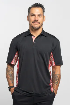 Eternal Flame NAIDOC 2024 Black Bamboo (Simpson) Unisex Polo Shirt