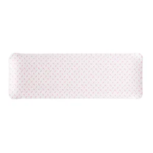 Fabric Tray Oblong Sprig Pink