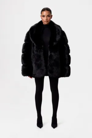 Faux Mink Oversized Fur Coat