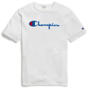 Heritage Flock script logo tee (White)