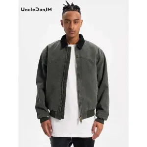 Lambhair Shacket Detroit Jacket Streetwear Men Jacket Thick Outerwear