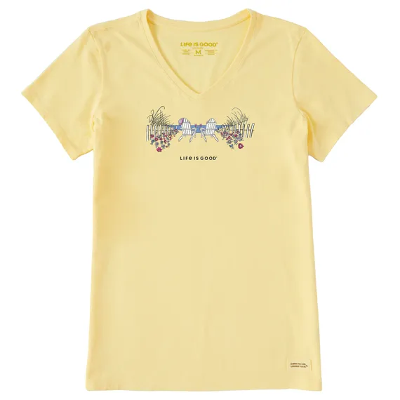 Life is Good Women's Beach Path Crusher Vee (Sandy Yellow)