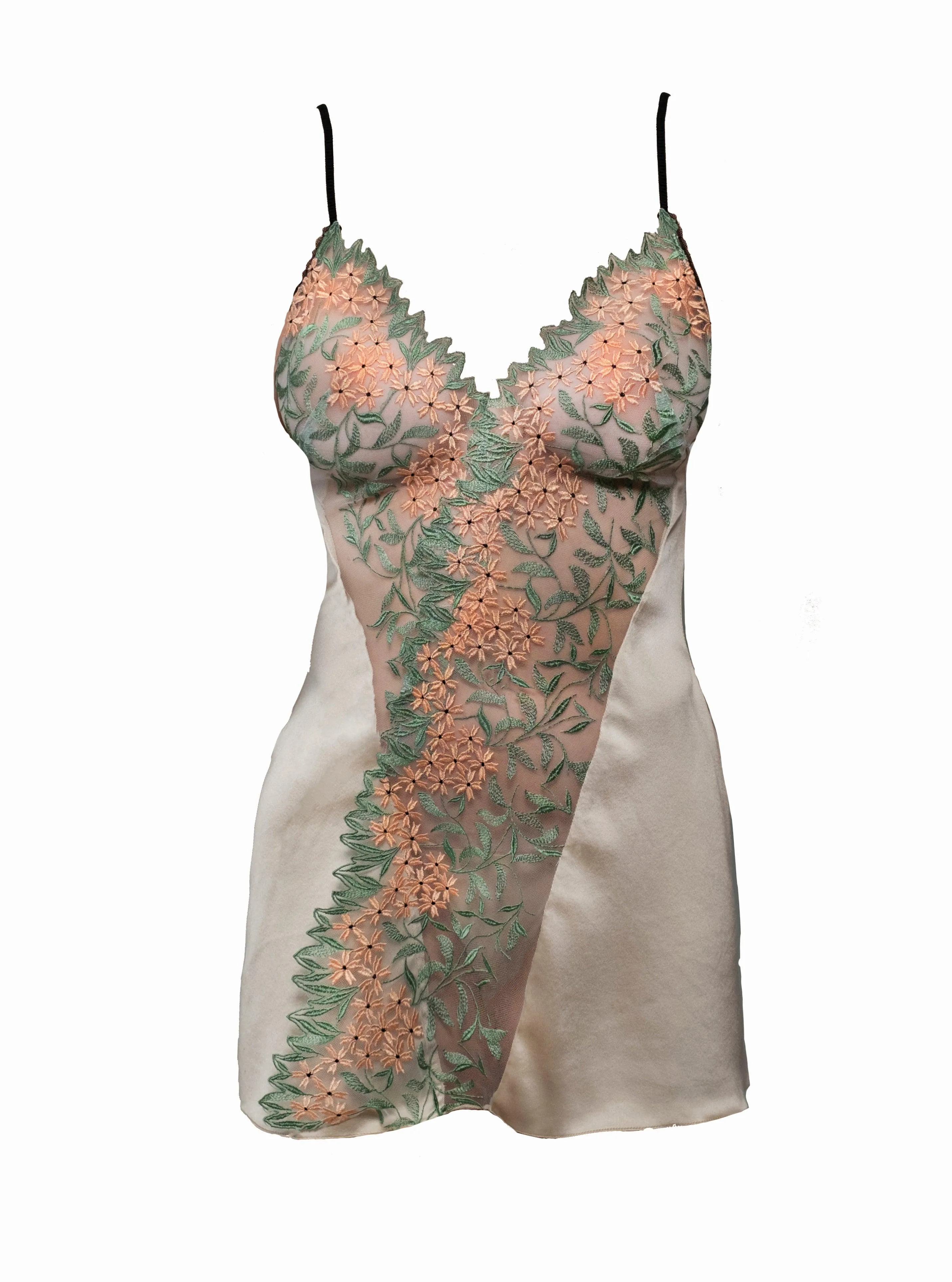 Limited Edition Grace Silk and Embroidered Tulle Bias Slip