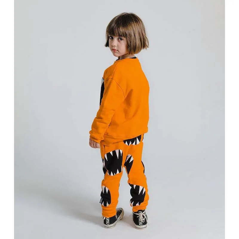 NUNUNU Fuzzy Roar Sweatshirt Orange