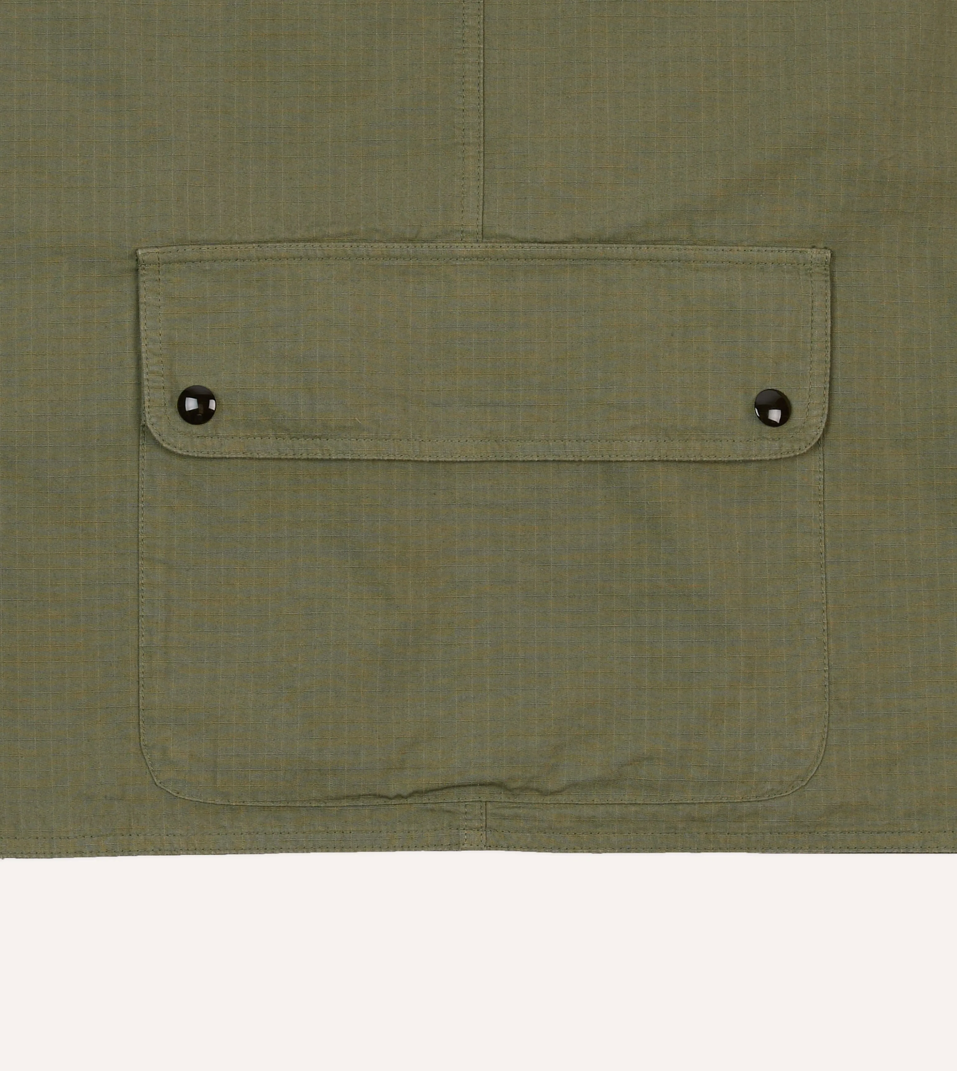 Olive Ripstop Cotton Fishing Vest