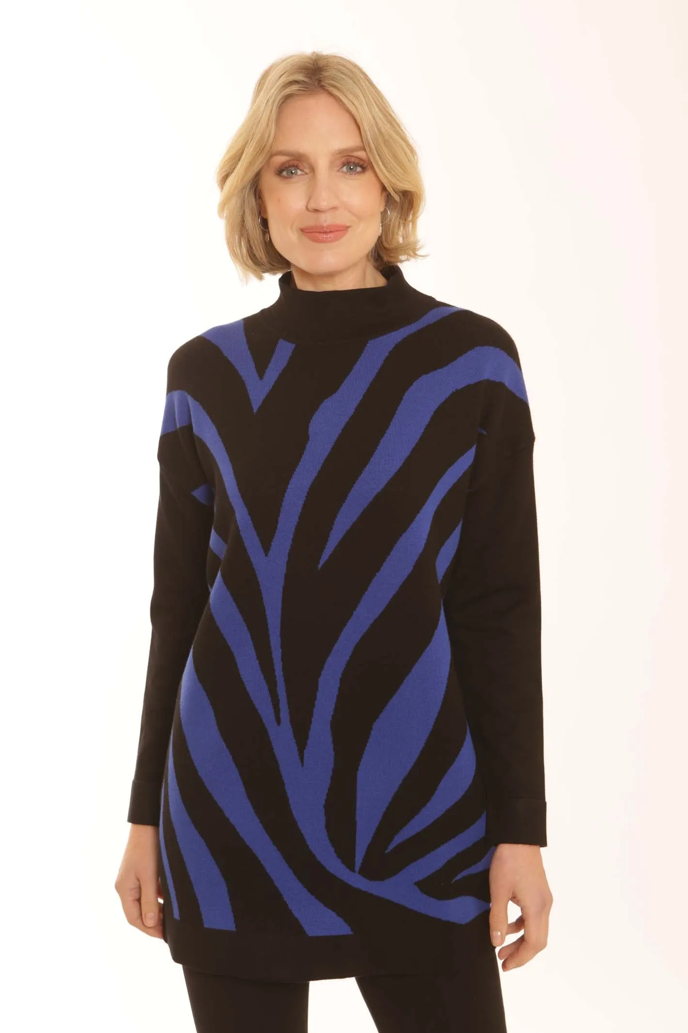 Pomodoro Clothing Zebra Jacquard Jumper 32356