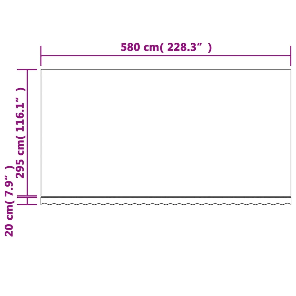 Replacement Fabric for Awning Multicolour Stripe 6x3 m