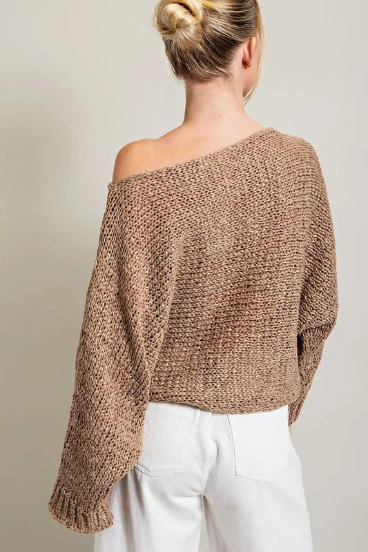 Slouchy Cold Shoulder Sweater