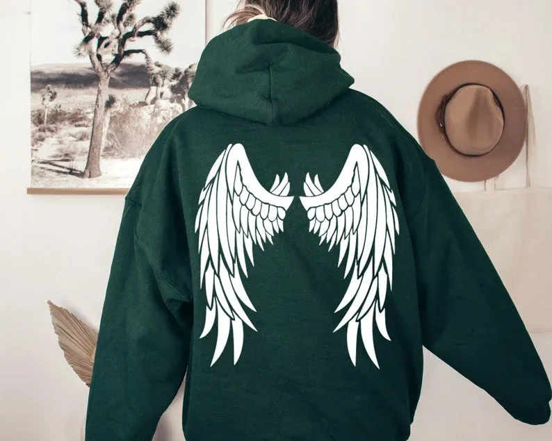 SXV 'WINGS’ Printed Cool Aesthetic Sweatshirt Hoodie