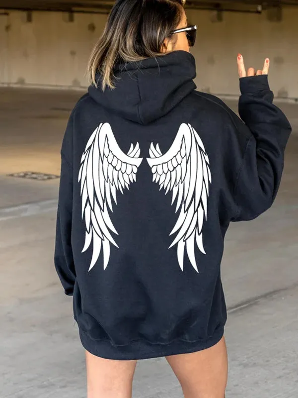 SXV 'WINGS’ Printed Cool Aesthetic Sweatshirt Hoodie