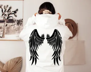 SXV 'WINGS’ Printed Cool Aesthetic Sweatshirt Hoodie