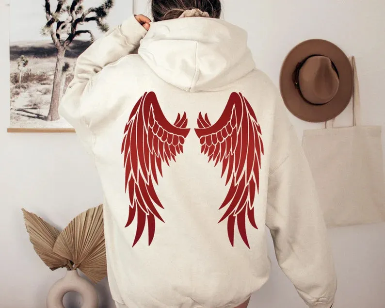 SXV 'WINGS’ Printed Cool Aesthetic Sweatshirt Hoodie