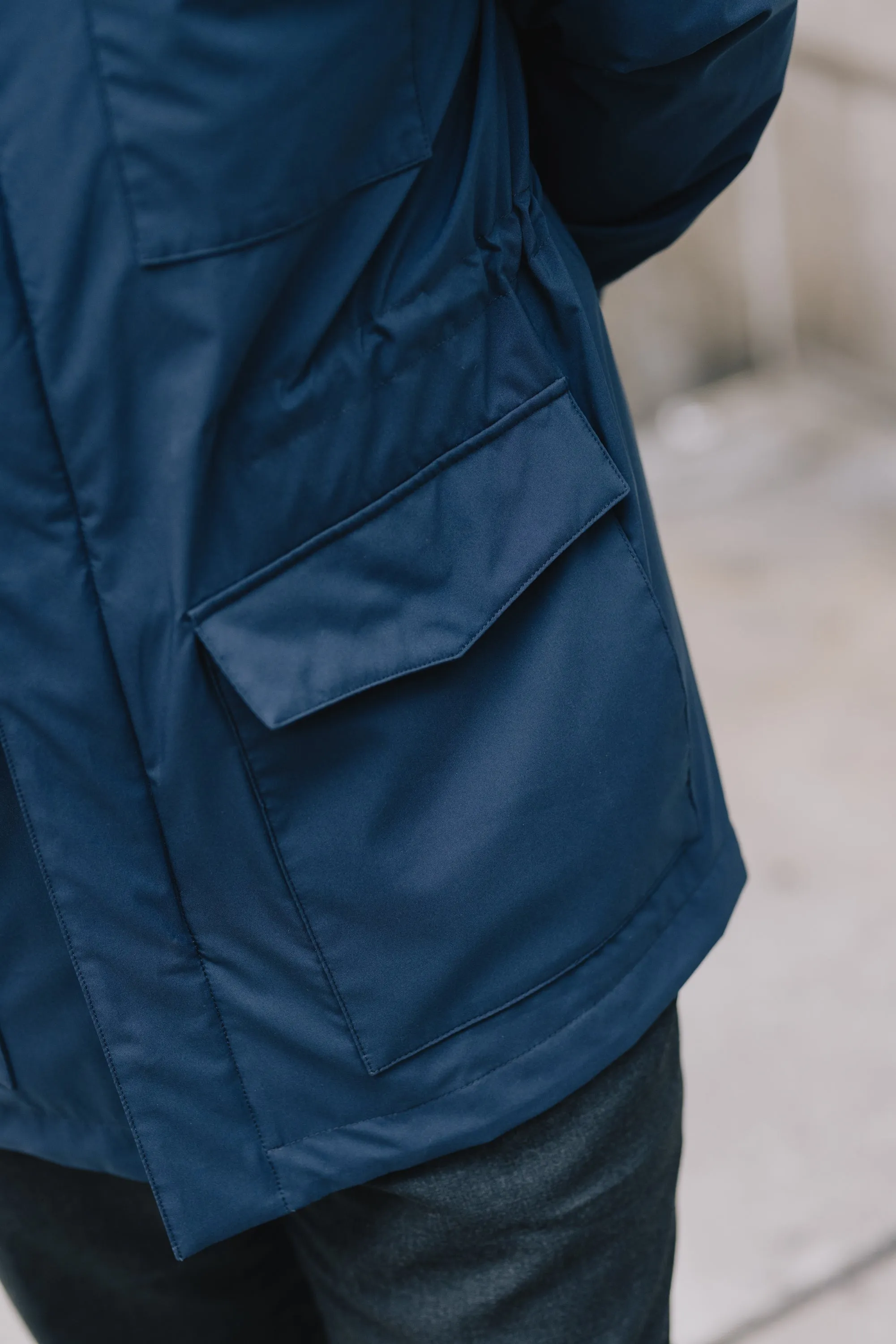 Technical Field Jacket in Navy Blue