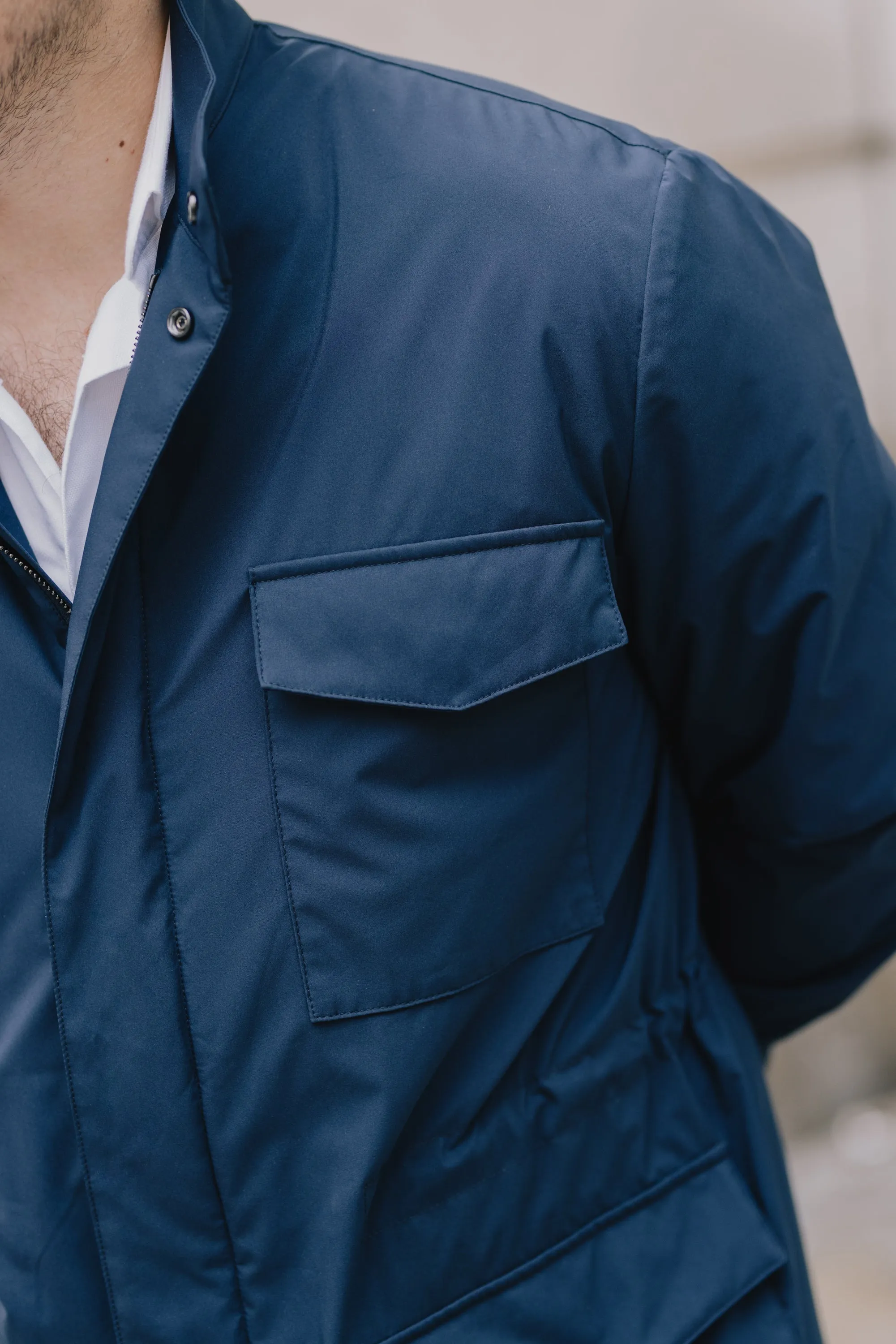 Technical Field Jacket in Navy Blue