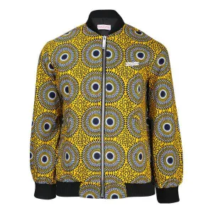 UNISEX YELLOW ANKARA BOMBER JACKET