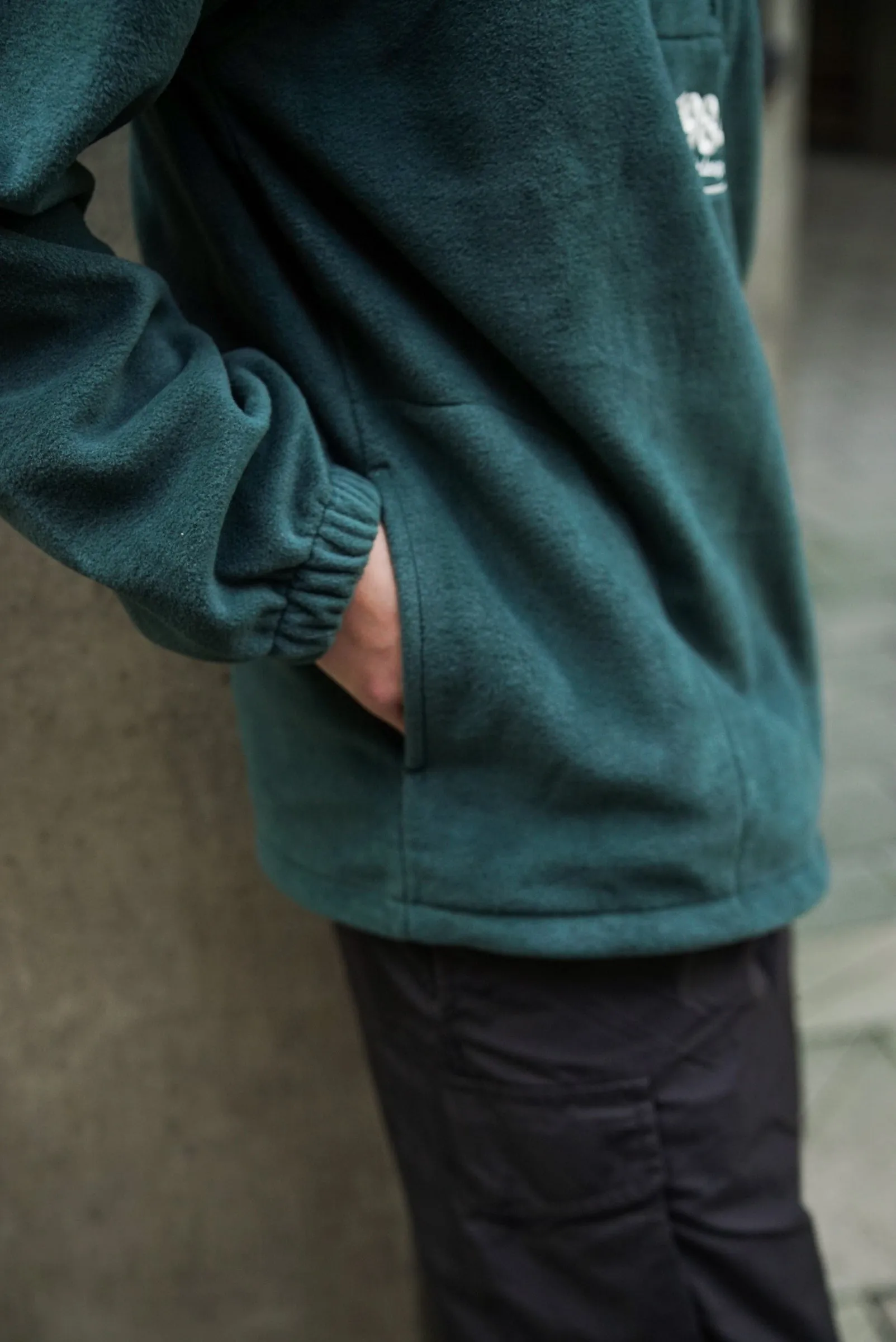 Vice 84 'Disc' Fleece 1/2 Zip Pullover - Black / Navy / Forest Green