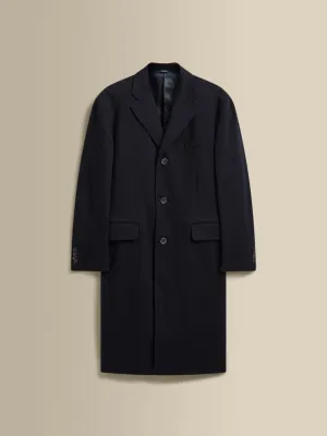 Wool Cashmere Single Breasted Overcoat